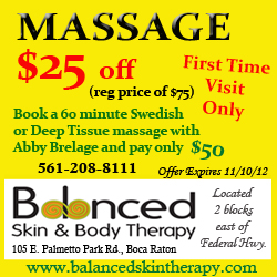 Stressed Out In Boca? Massage Week Starts Monday