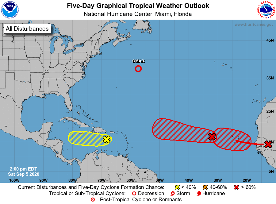 hurricane map florida saturday sept 5 2020