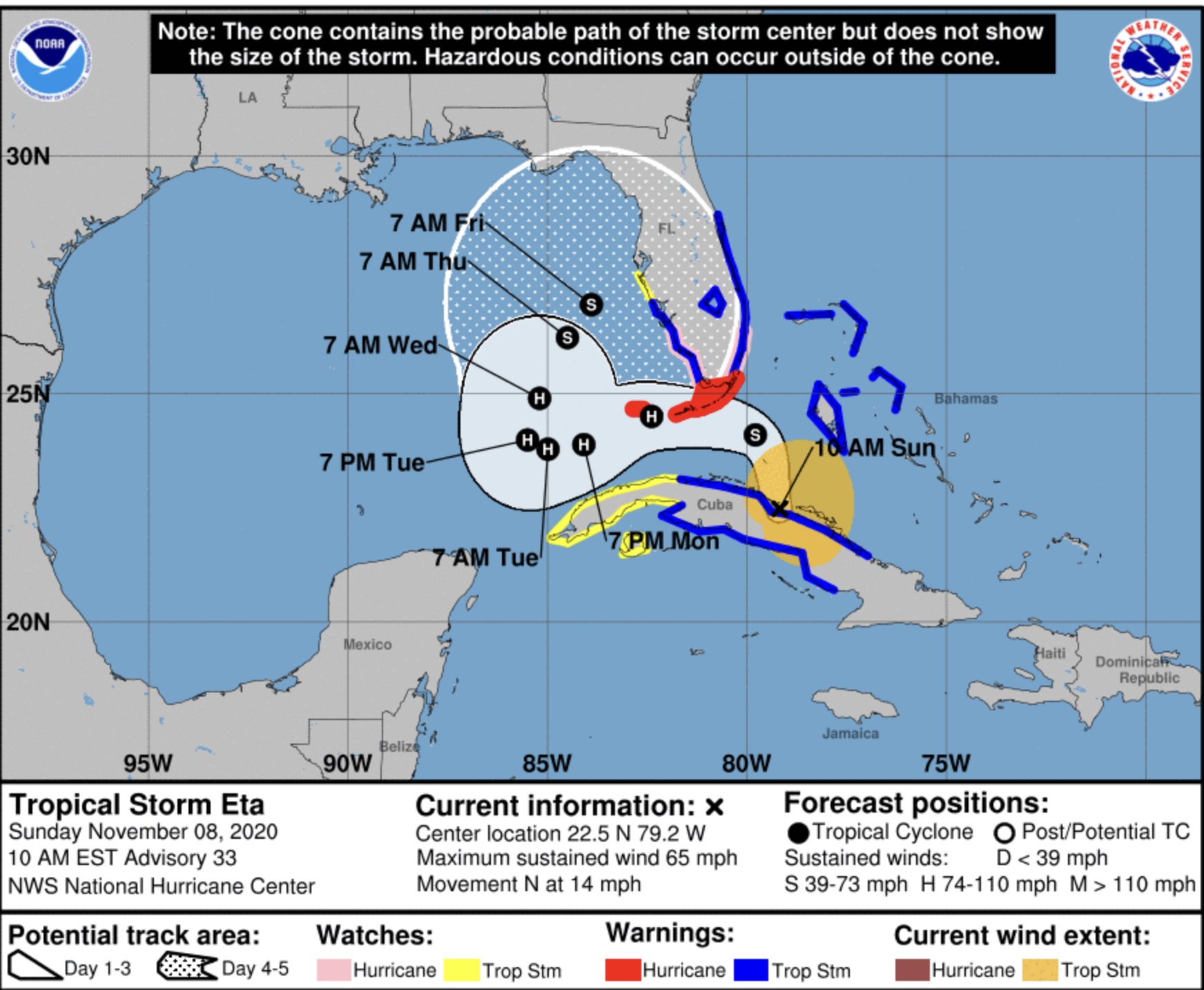 Tropical Storm Eta 10 Sunday