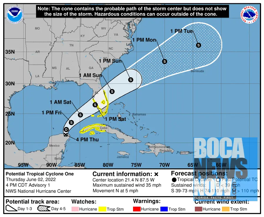 TROPICAL STORM WATCH IN EFFECT FOR SOUTH FLORIDA - BocaNewsNow.com