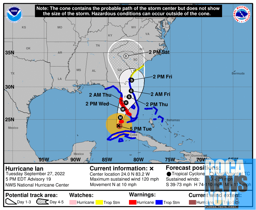 Tropical Storm Warning Remains In Effect For Palm Beach County 