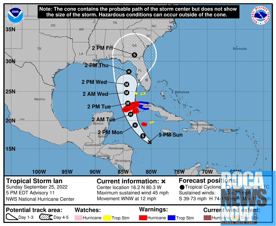 HURRICANE IAN MAY PACK 130 MPH WINDS AS IT APPROACHES FLORIDA ...