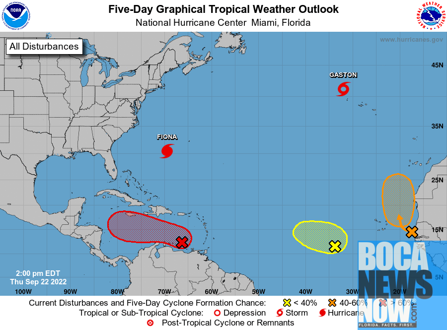 Tropical systems near florida