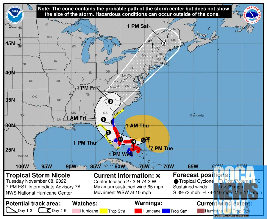 UPDATE: Hurricane Warning Remains In Effect For Palm Beach County ...