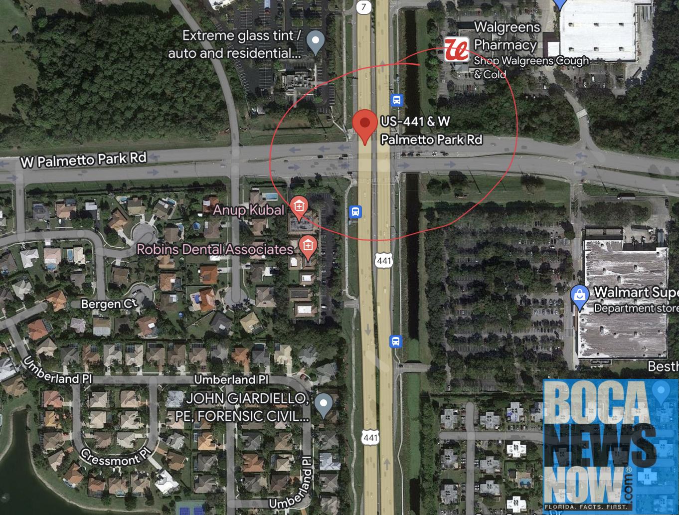TRAFFIC ALERT Major Crash At Palmetto Park Road And U.S. 441