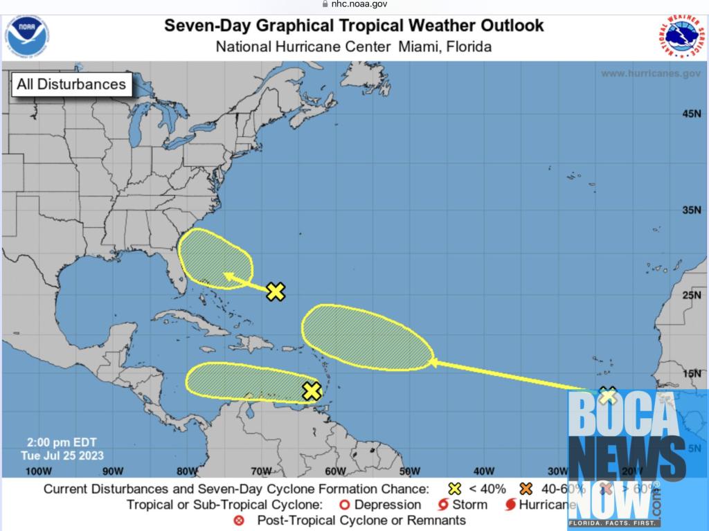 HURRICANE CENTER: Now Three Systems Developing East Of Florida, Moving ...