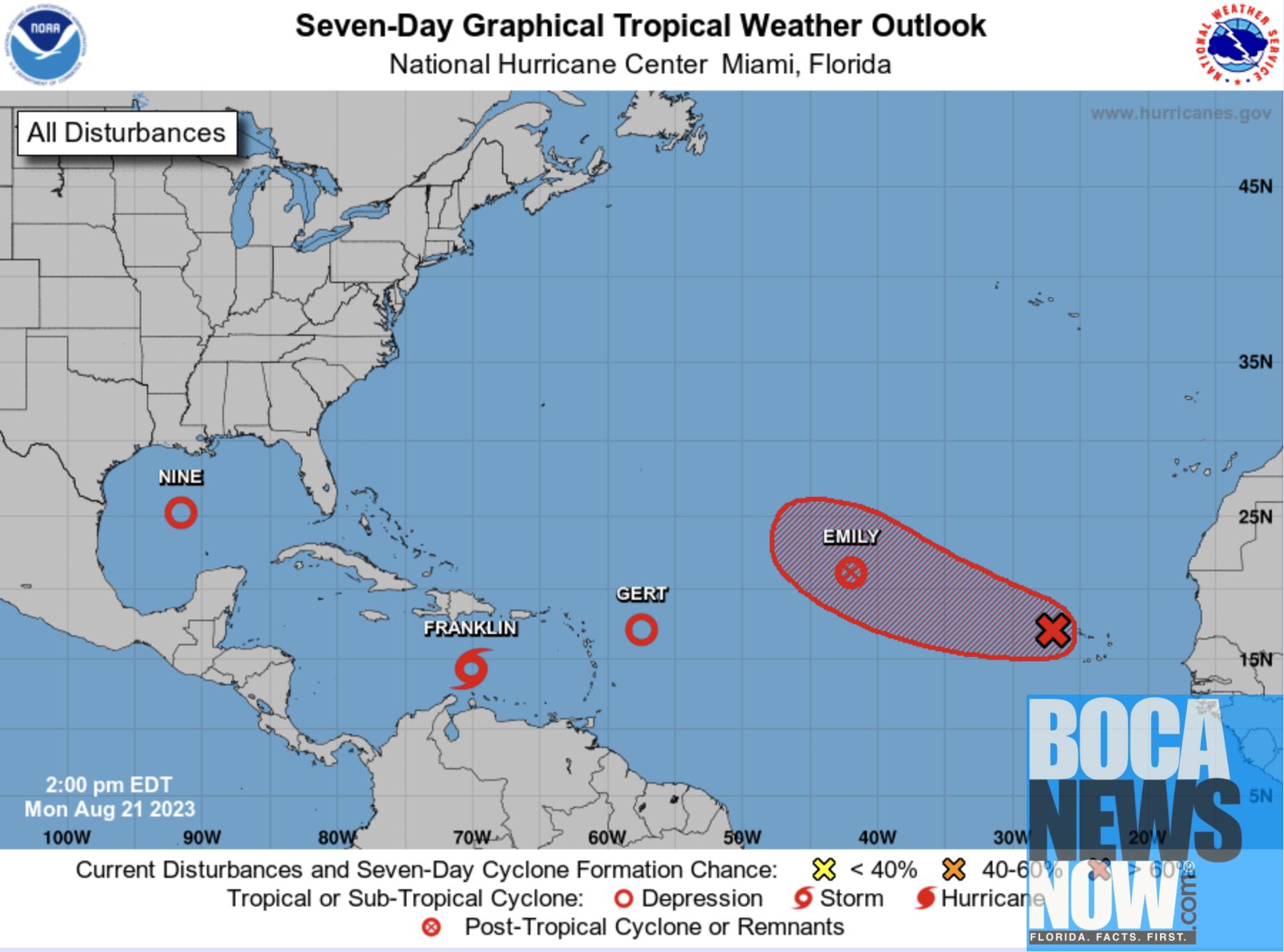 Tropical storms Florida aug 21 2023