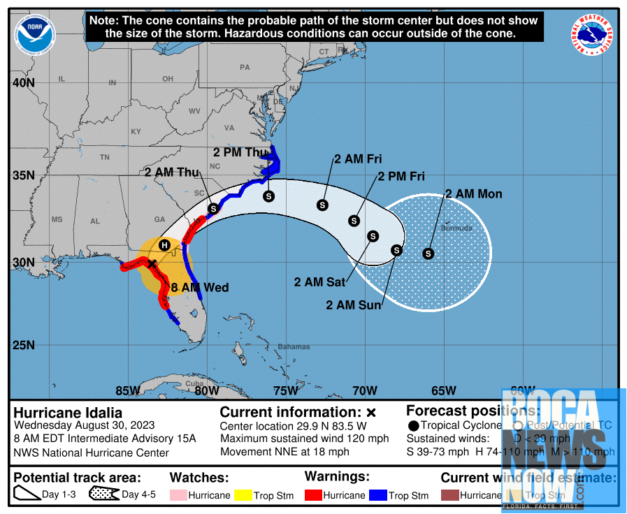 IDALIA CATEGORY FOUR MONSTER: Striking Florida This Morning - Vimarsana News