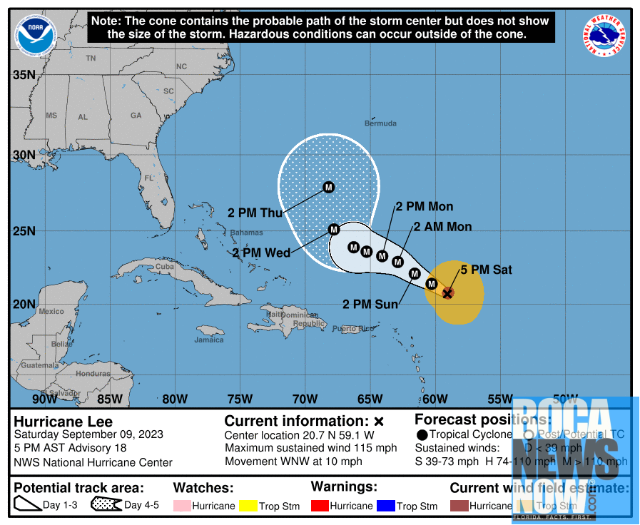 HURRICANE LEE: The Turn Is Real, South Florida Should Be Fine ...