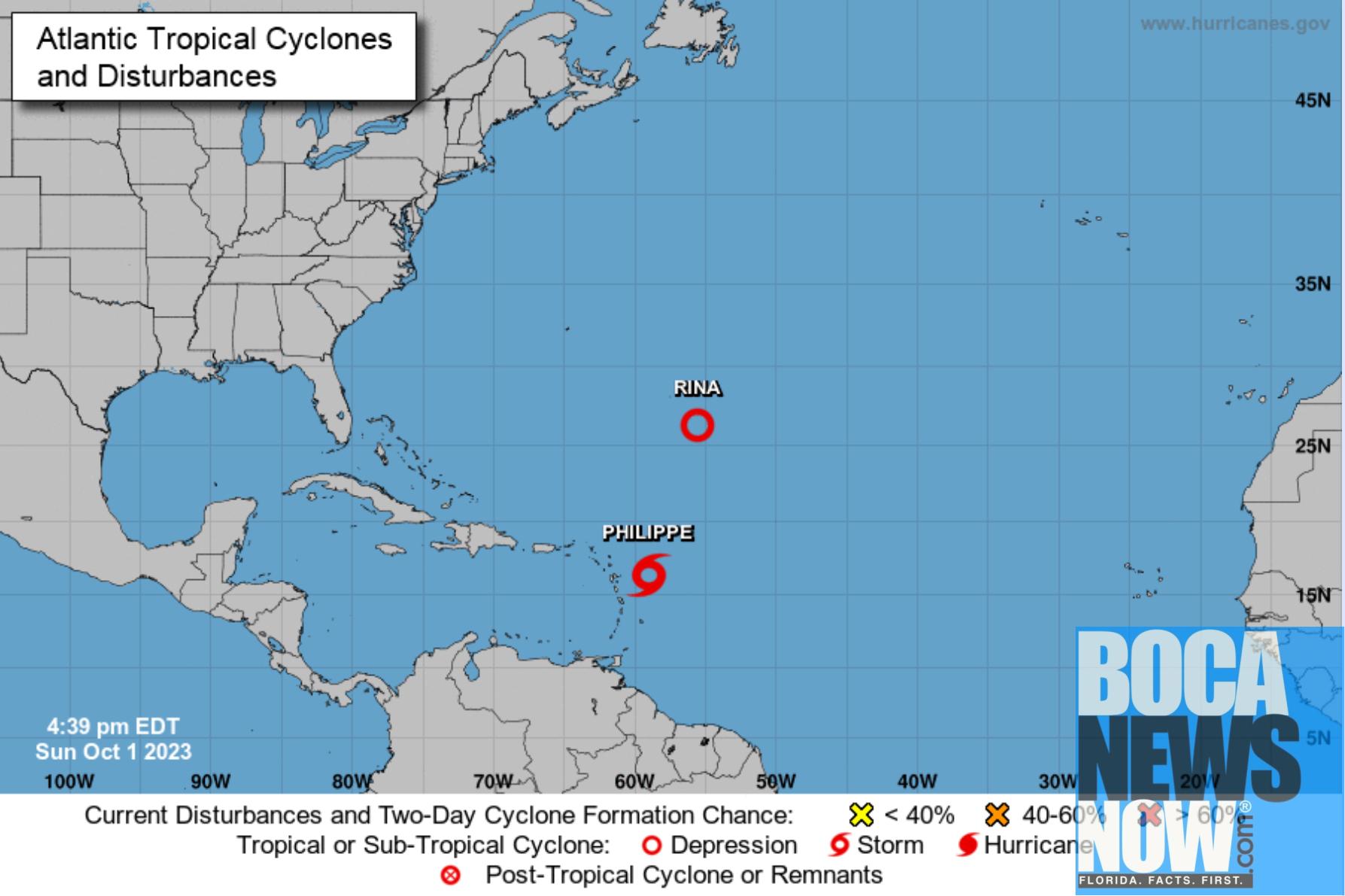 Tropical storm watch Philippe
