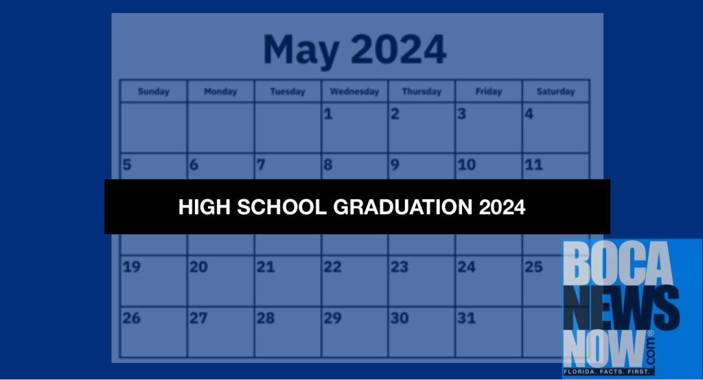 Boca Raton, Boynton Beach, Delray Beach 2024 Sping Graduation Dates