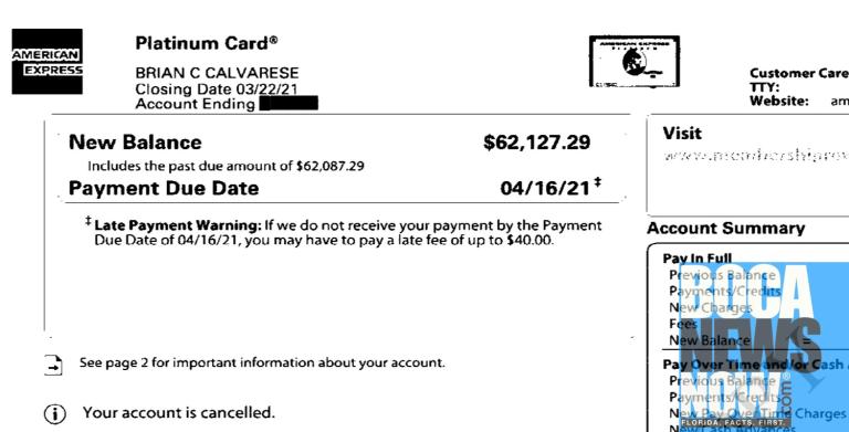 Amex Fights Local Man Over Unpaid Platinum Card Bill - BocaNewsNow.com