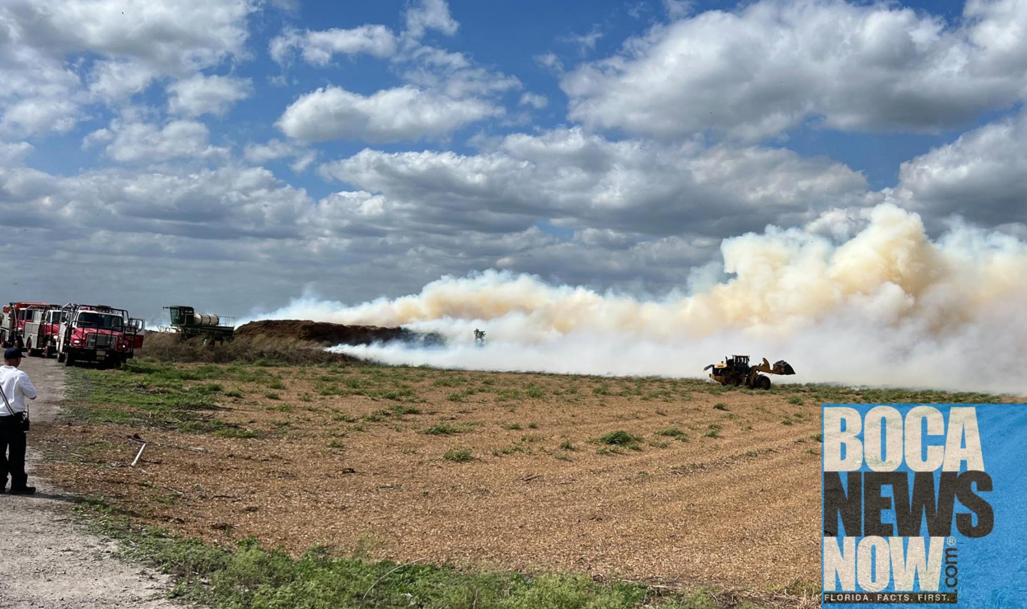 Smell Smoke Major Fire Burning In West Central Palm Beach County