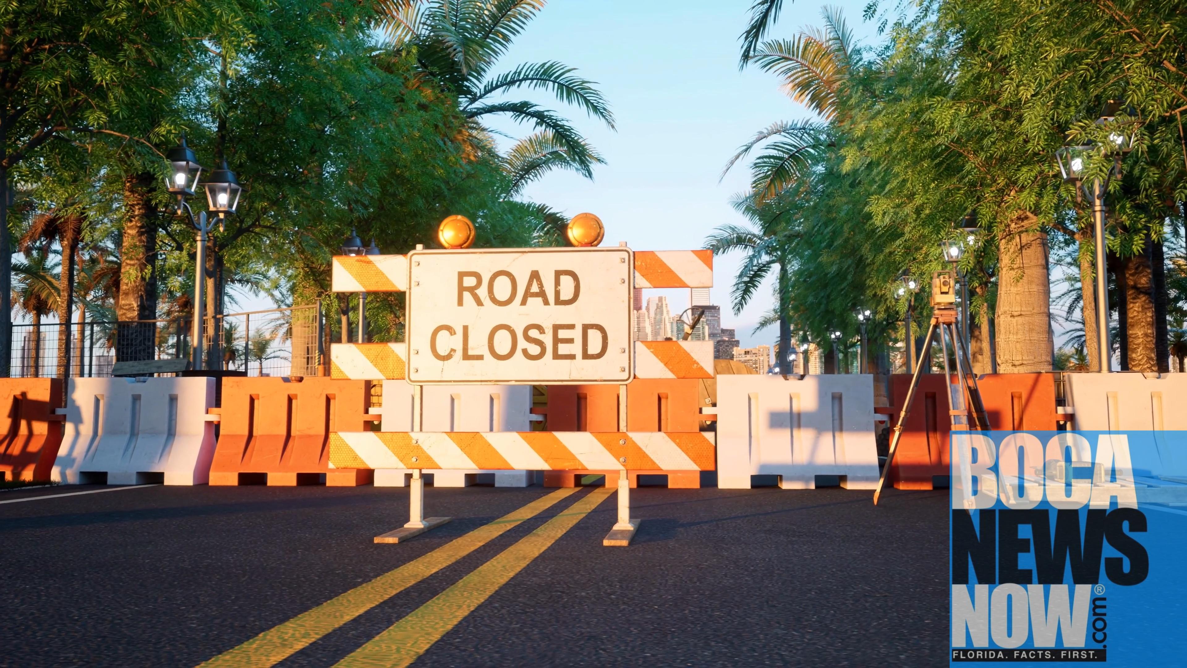 Major Traffic Problems Expected This Week In Boca Raton, Delray Beach, Boynton 2 Road Closed