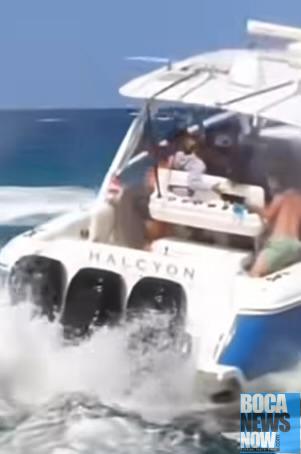 The Boat allegedly dumping trash boca raton
